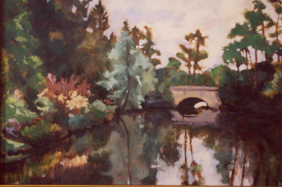 English Bridge - oil on canvas